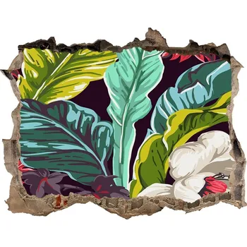 Fototapeta 3D díra na zeď Tropické květiny