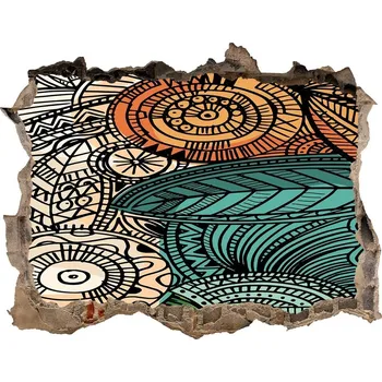 Fototapeta Díra 3D fototapeta nálepka Abstraktní pera