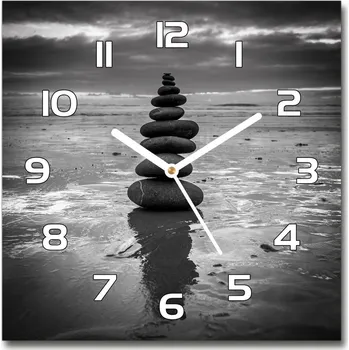 Hodiny Skleněné hodiny na stěnu Rovnováha kameny
