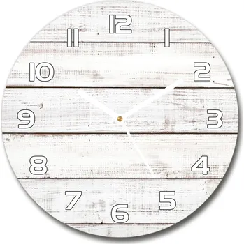 Hodiny Skleněné hodiny na stěnu Dřevěná stěna
