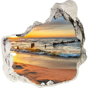 Fototapeta Nálepka fototapeta 3D Západ slunce pláž