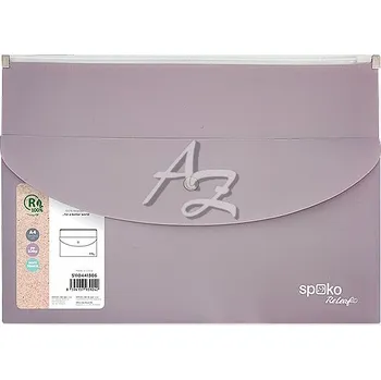 Spoko ReLeaf složka se zipem A4 kapsa s drukem PP SoftTouch Fialová