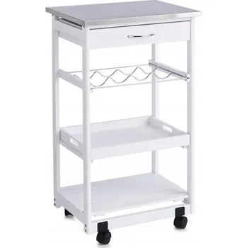 Servírovací stolek Zeller Kuchyňský vozík 82 x 47 x 37 bílý/nerez