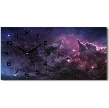 Hodiny Moderní skleněné hodiny na stěnu Mlhovina