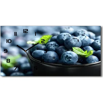 Hodiny Moderní skleněné hodiny na stěnu Borůvky