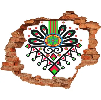 Fototapeta Díra 3D fototapeta na stěnu Polský lidový vzor