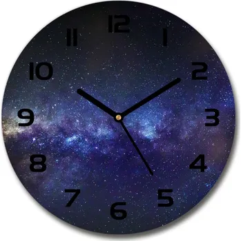 Hodiny Skleněné hodiny kulaté Mléčná dráha