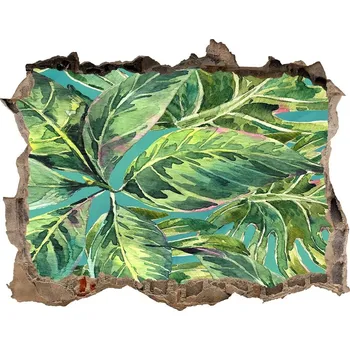 Fototapeta Nálepka 3D díra na zeď Tropické listí