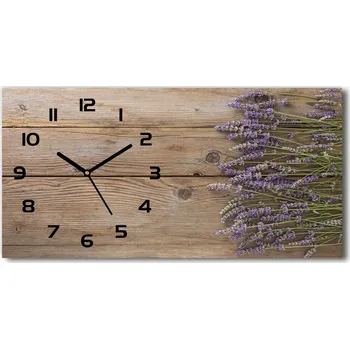Hodiny Skleněné hodiny na stěnu Levandule na stromě