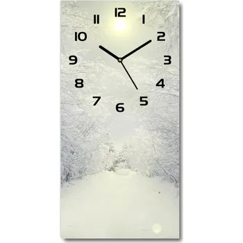 Hodiny Moderní hodiny nástěnné Les zima