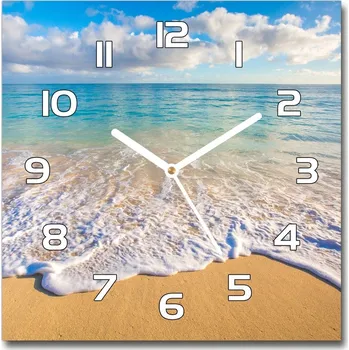 Hodiny Skleněné hodiny na stěnu Havajská pláž