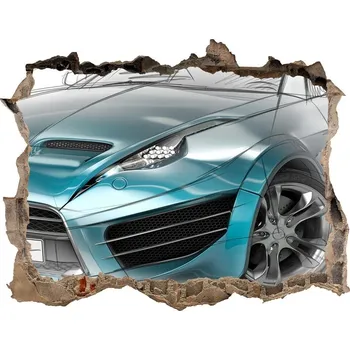 Fototapeta Foto fotografie díra na zeď Náčrt auta