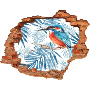 Fototapeta Díra 3D fototapeta nálepka Rostliny a pták