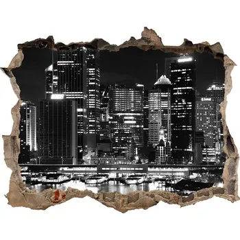 Fototapeta Fototapeta díra na zeď 3D Sydney noc