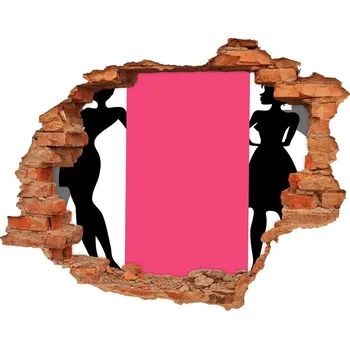 Fototapeta Díra 3D fototapeta nálepka Siluety žen