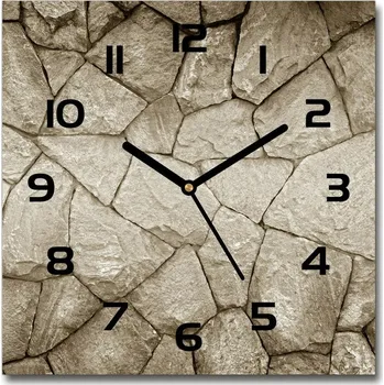Hodiny Skleněné hodiny čtverec Stěna z kamení