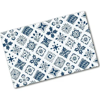 Kuchyňské prkénko Deska na krájení tvrzená Květinový vzor