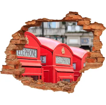 Fototapeta Fototapeta díra na zeď 3D Telefonní budka