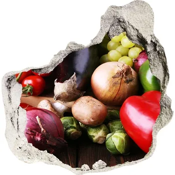 Fototapeta Nálepka 3D díra Zelenina a ovoce