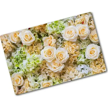 Kuchyňské prkénko Deska na krájení skleněná Růže