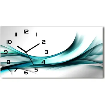 Hodiny Skleněné hodiny na stěnu Abstrakce vlny