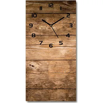 Hodiny Nástěnné skleněné hodiny Dřevěné pozadí