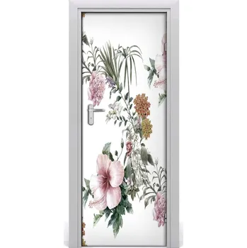 Fototapeta Samolepící fototapeta na dveře tropické květiny 75x205 cm