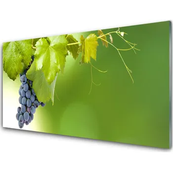 Obraz Obraz na skle Hrozny Listy Kuchyně 125x50 cm 2 Přívěsky