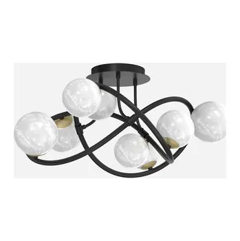 Černo-zlaté stropní svítidlo koule NISYRO 8