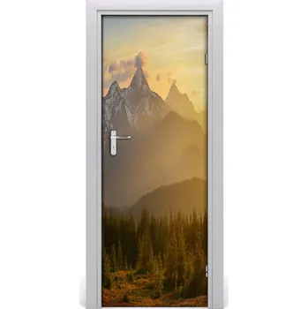 Fototapeta Fototapeta na dveře západ slunce hory 75x205 cm