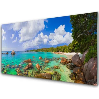 Obraz Obraz na skle Moře Kameny Krajina 100x50 cm 2 Přívěsky