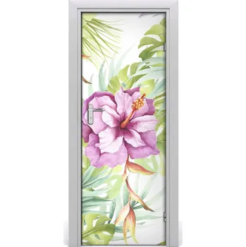 Fototapeta Samolepící fototapeta na dveře havajský vzor 75x205 cm