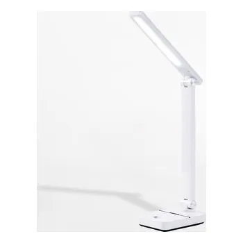 Lampička Bílá stolní lampa LED 8W s USB nabíjením