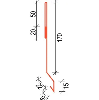 Střecha SATJAM Klempířské doplňky RAPID PMH35 ZLRP170 Závětrná liš.pl. RAPID RAL 7016 černá antracit