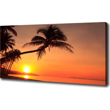 Obraz WallMuralia.cz oc-60014664 120 x 80 cm Západ slunce pláž