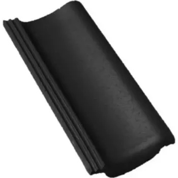 betonová krytina BRAMAC Moravská taška Protector Plus Půlená taška 1/2 Ebenově Černá