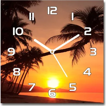 Hodiny Skleněné hodiny čtverec Západ slunce pláž