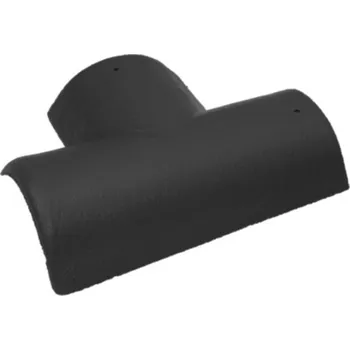 betonová krytina BRAMAC Hřebenáč EU Protector Rozděl. hřebenáč T220 levý+2 příchytky Ebenově Černá