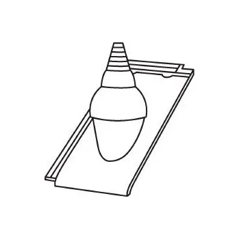 betonová krytina BRAMAC Průchody střechou Turmalín Průchozí taška pro anténu Černá Glazura