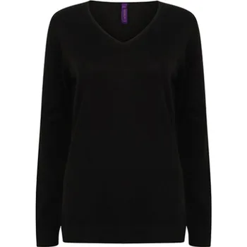 Dámský svetr Henbury Dámský lehký svetr do V H721 Black XXL