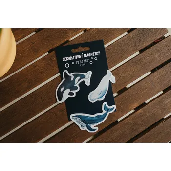 Dekorativní magnet ePiPí Dekorativní magnetky - Velryby