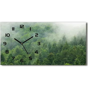 Hodiny Skleněné hodiny na stěnu tiché Tajuplný les
