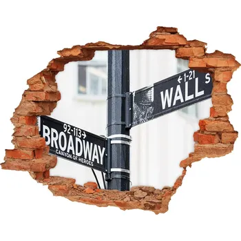 Fototapeta Fototapeta díra na zeď 3D Wall Stret značka