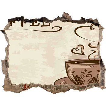 Fototapeta Fototapeta díra na zeď Aromatická káva