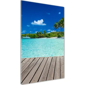 Obraz Vertikální Foto obraz skleněný svislý Tropická pláž