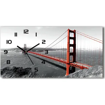 Hodiny Skleněné hodiny na stěnu Most San Francisco