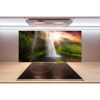 Obklad Skleněný panel do kuchynské linky Vodopád