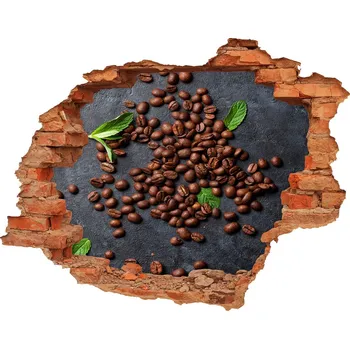 Fototapeta Nálepka 3D díra na zeď Zrnka kávy
