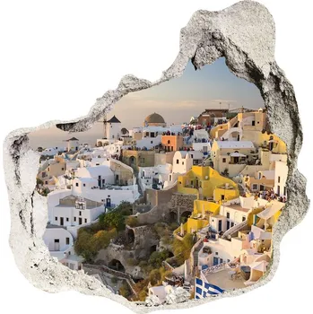 Fototapeta Foto fotografie díra na zeď Santorini Řecko