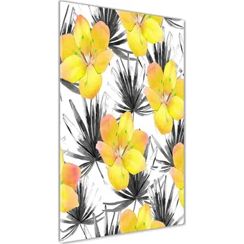 Obraz Vertikální Fotoobraz na skle Tropické květiny